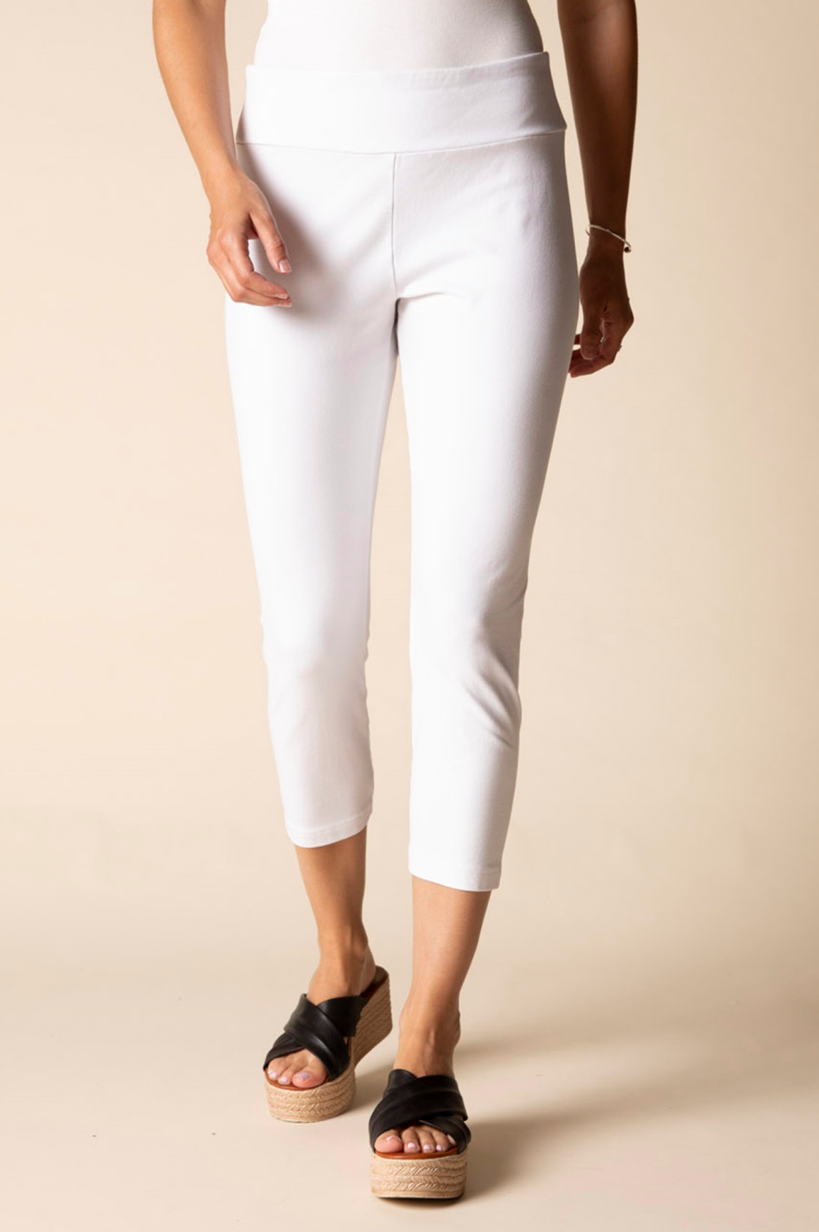 Habitat Stonewash Cotton Knit Crop Pant - 31565 - WHITE
