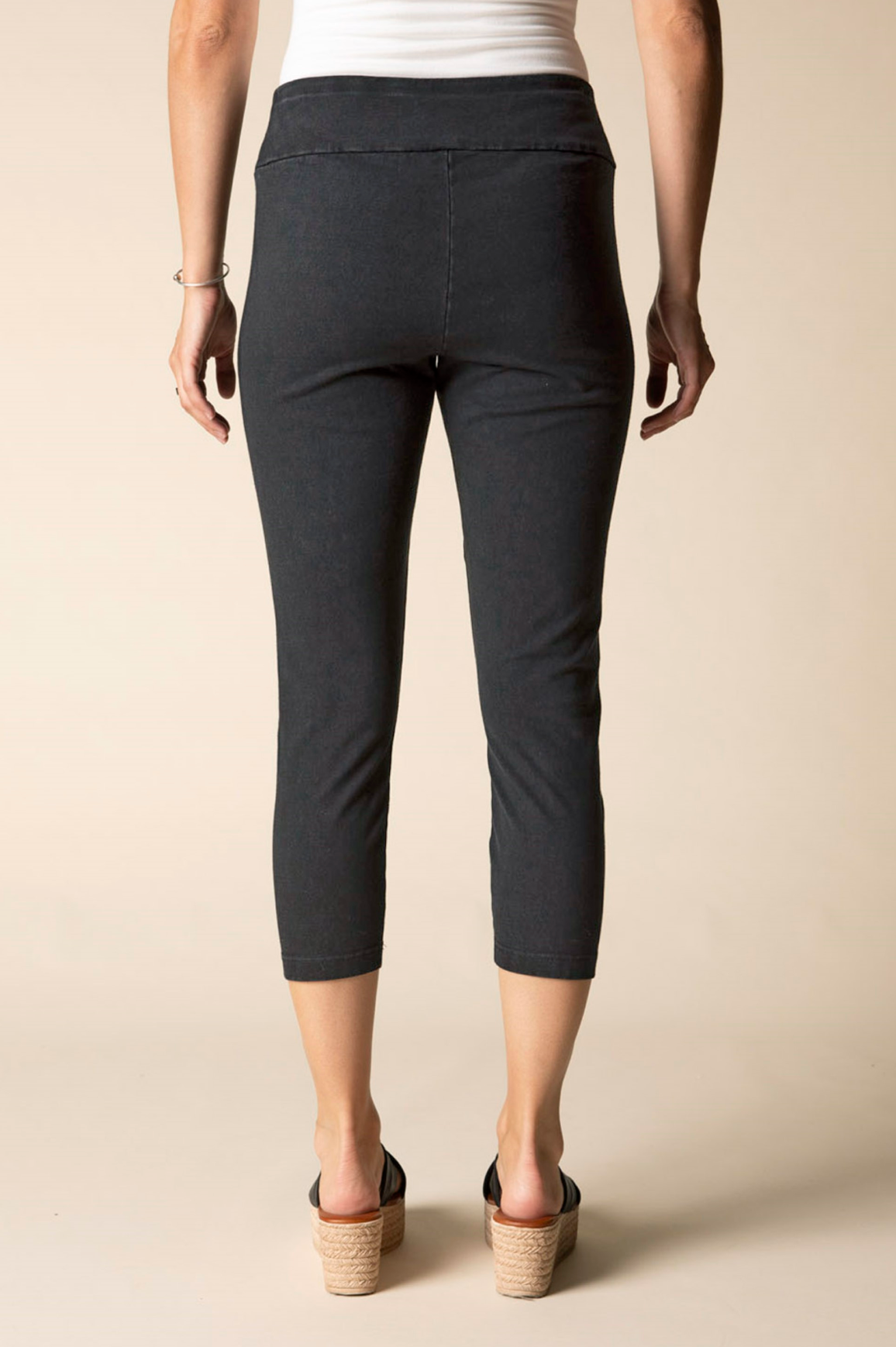 Habitat Stonewash Cotton Knit Crop Pant - 31565 - BLACK