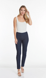 Slimsation DENIM LONG/Narrow Women's Wide Band Pull-On Straight Leg Pant With Tummy Control (M2604P)- DENIM