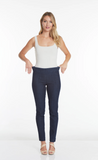 Slimsation DENIM LONG/Narrow Women's Wide Band Pull-On Straight Leg Pant With Tummy Control (M2604P)- DENIM