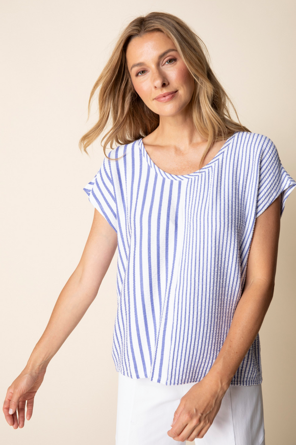 Habitat Earn Your Stripes Fine Line Tee - 22403 - IRIS