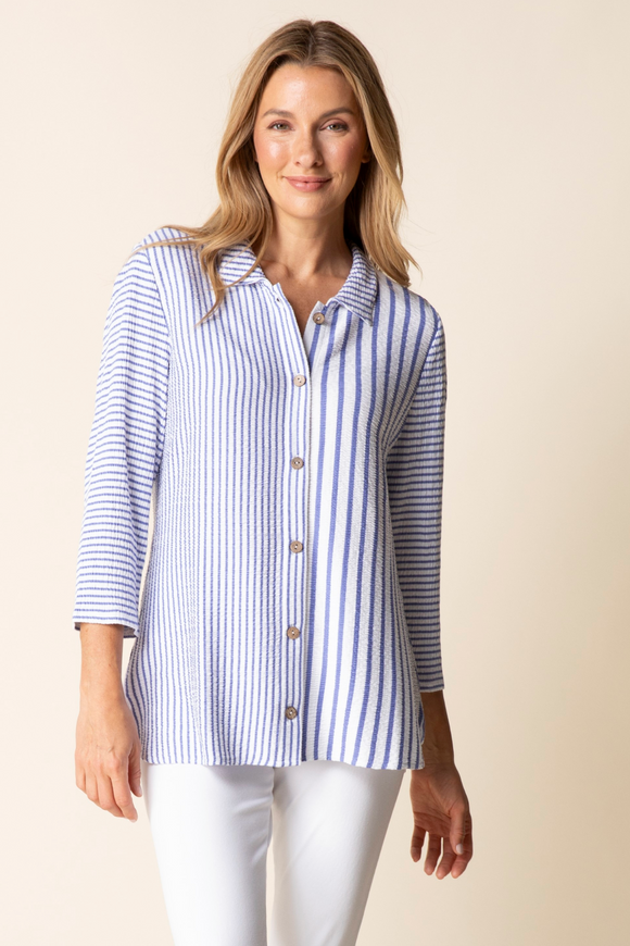 Habitat Earn Your Stripes Next In Line Shirt - 22404 - IRIS