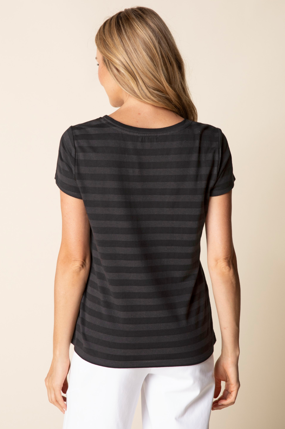 Habitat Shadow Stripe Short Sleeve Top - 30013 - IRIS (NOT BLACK)