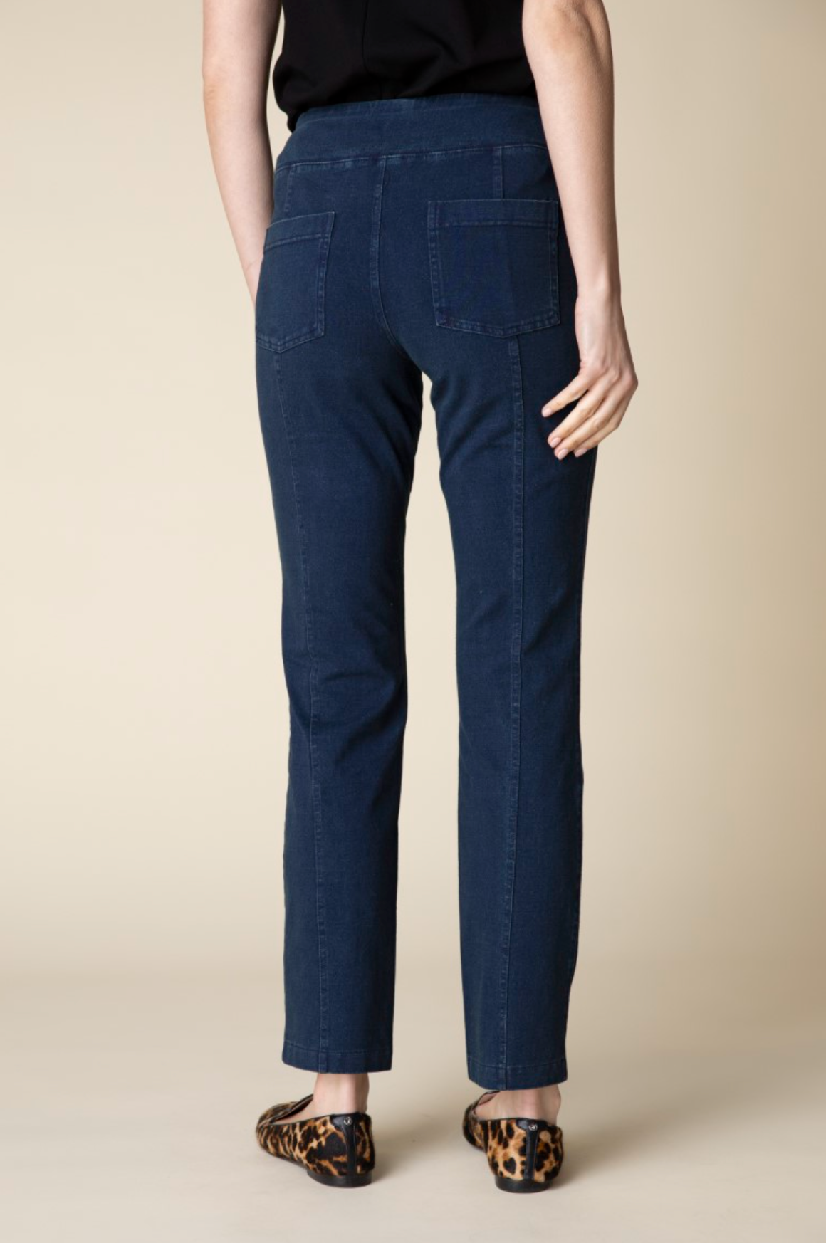 Habitat Stonewash Cotton Knit Seam Pocket Pant - 31561 - DENIM