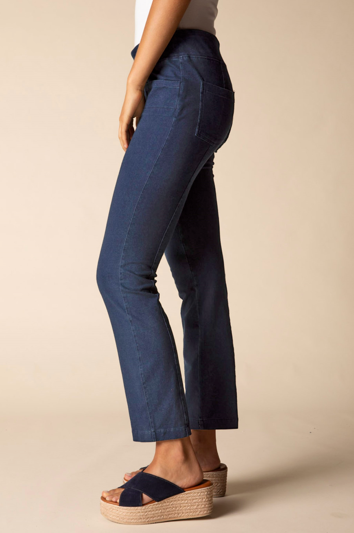 Habitat Stonewash Cotton Knit Seam Pocket Pant - 31561 - DENIM