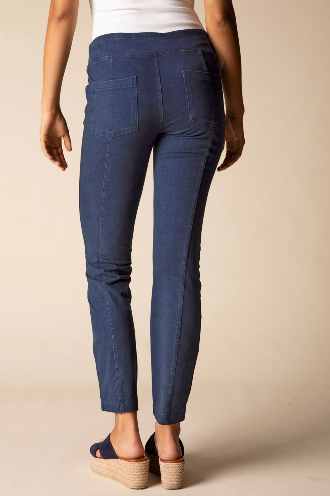Habitat Stonewash Cotton Knit Seam Pocket Pant - 31561 - DENIM