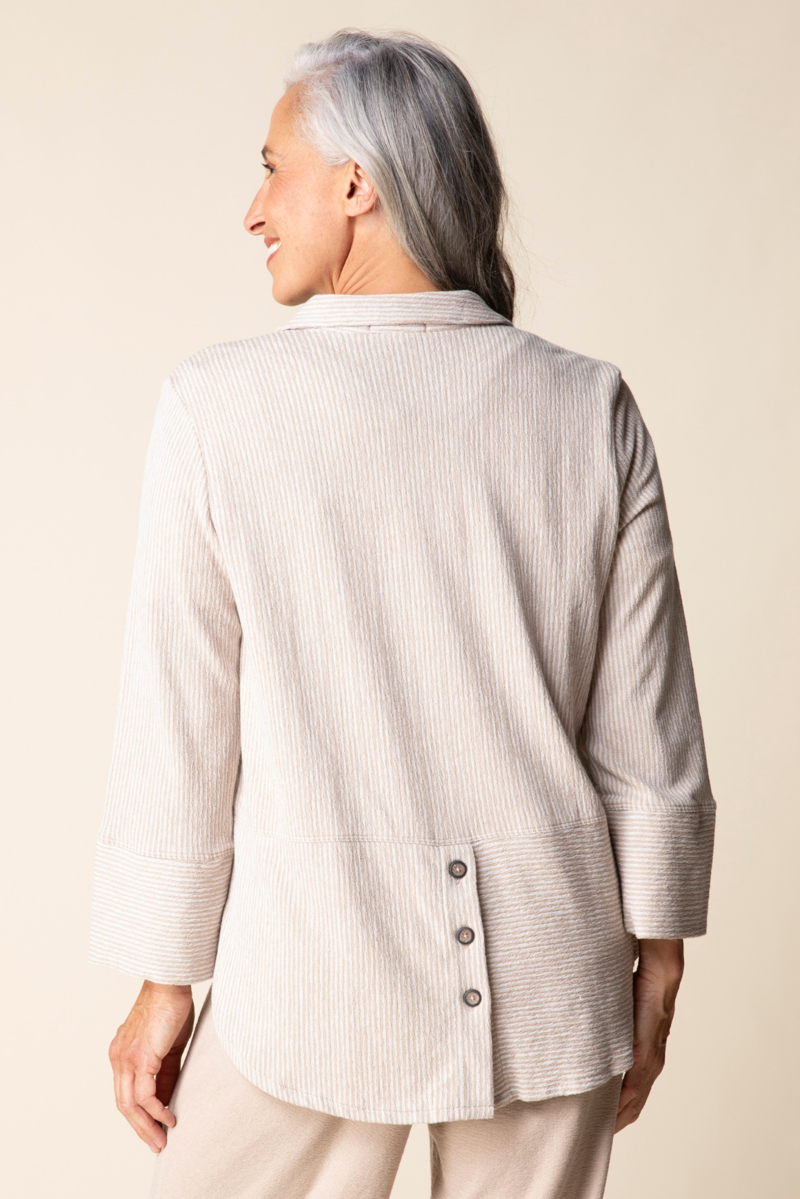 Habitat Pasadena Knit Stripe Button Front Shirt - 21536 - OAKWOOD