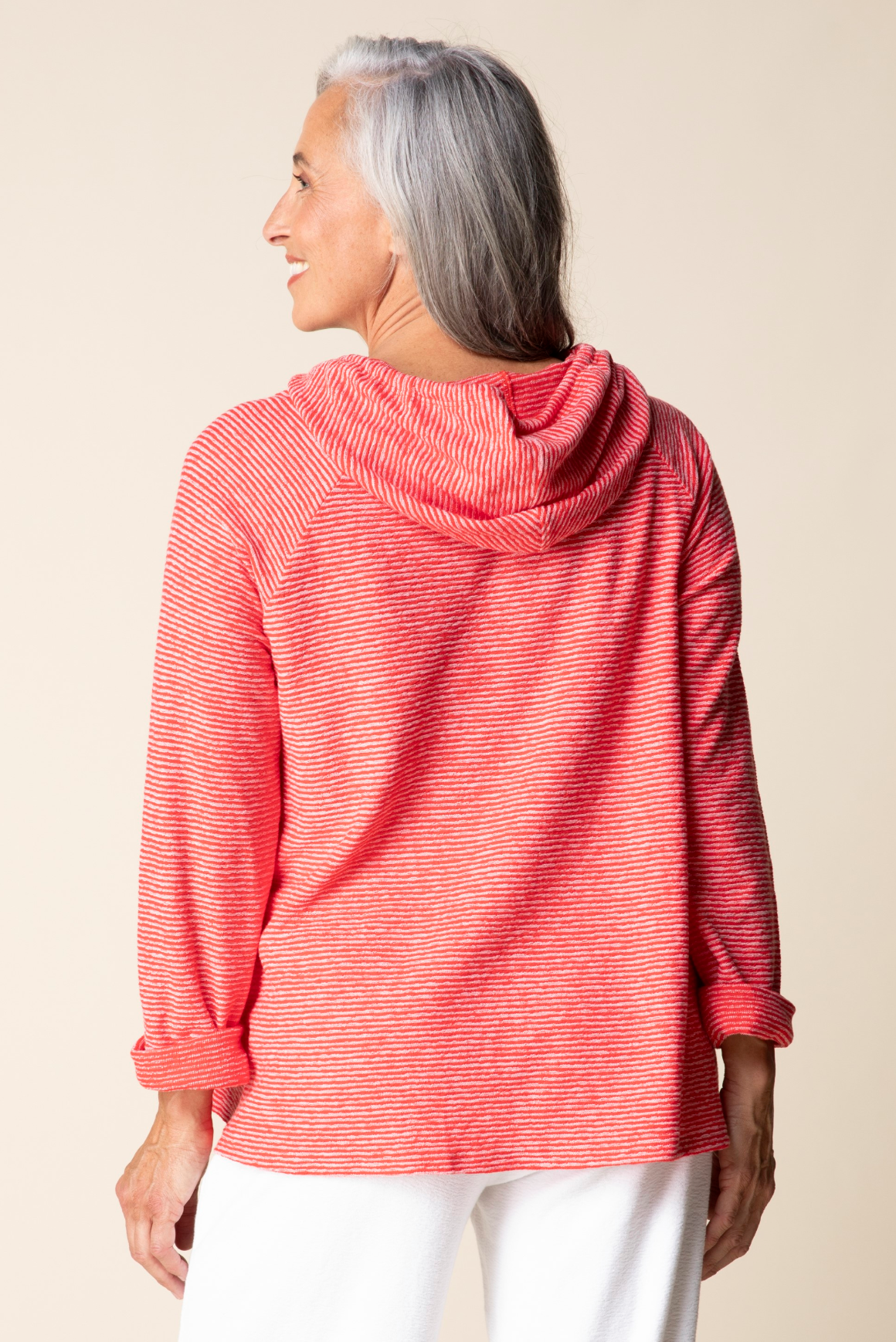 Habitat Pasadena Knit Stripe Sunrise Pullover - 21500 - TOMATO