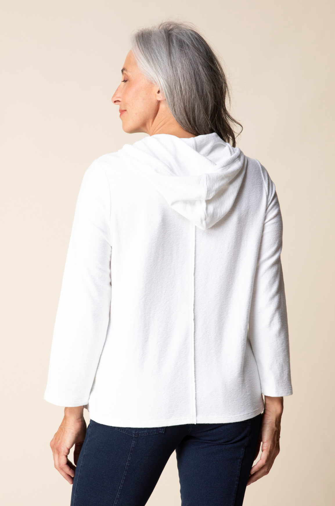 Habitat Pasadena Knit Solid Canyon Hoodie - 20512 - WHITE