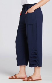 Sydney Project Penny Front Pocket Pant w/ Pleated Bottom - AFP124 - NAVY