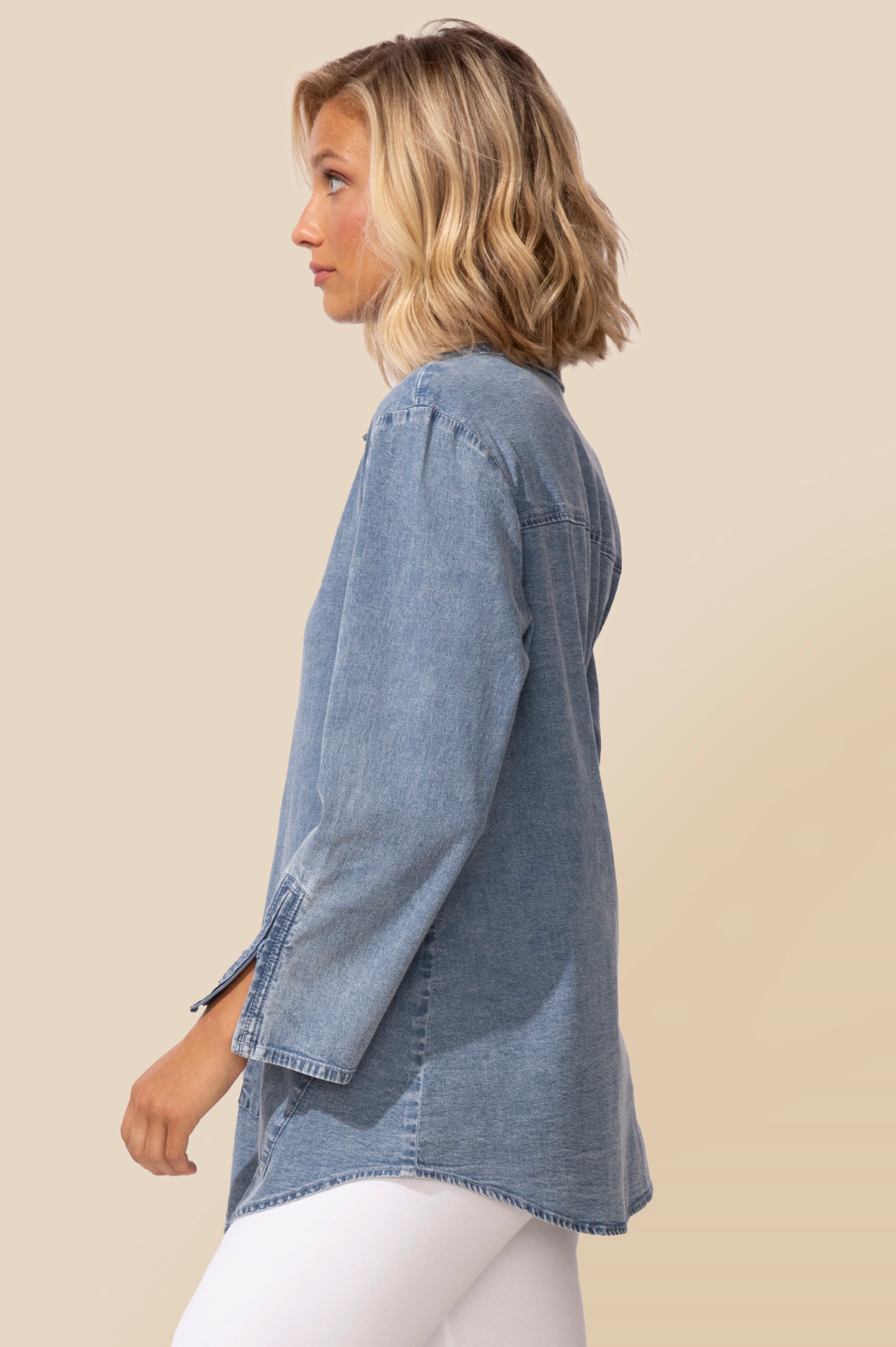 Habitat Perfect Travel Shirts Zip Sleeve Shirt - 15522 - LIGHT DENIM