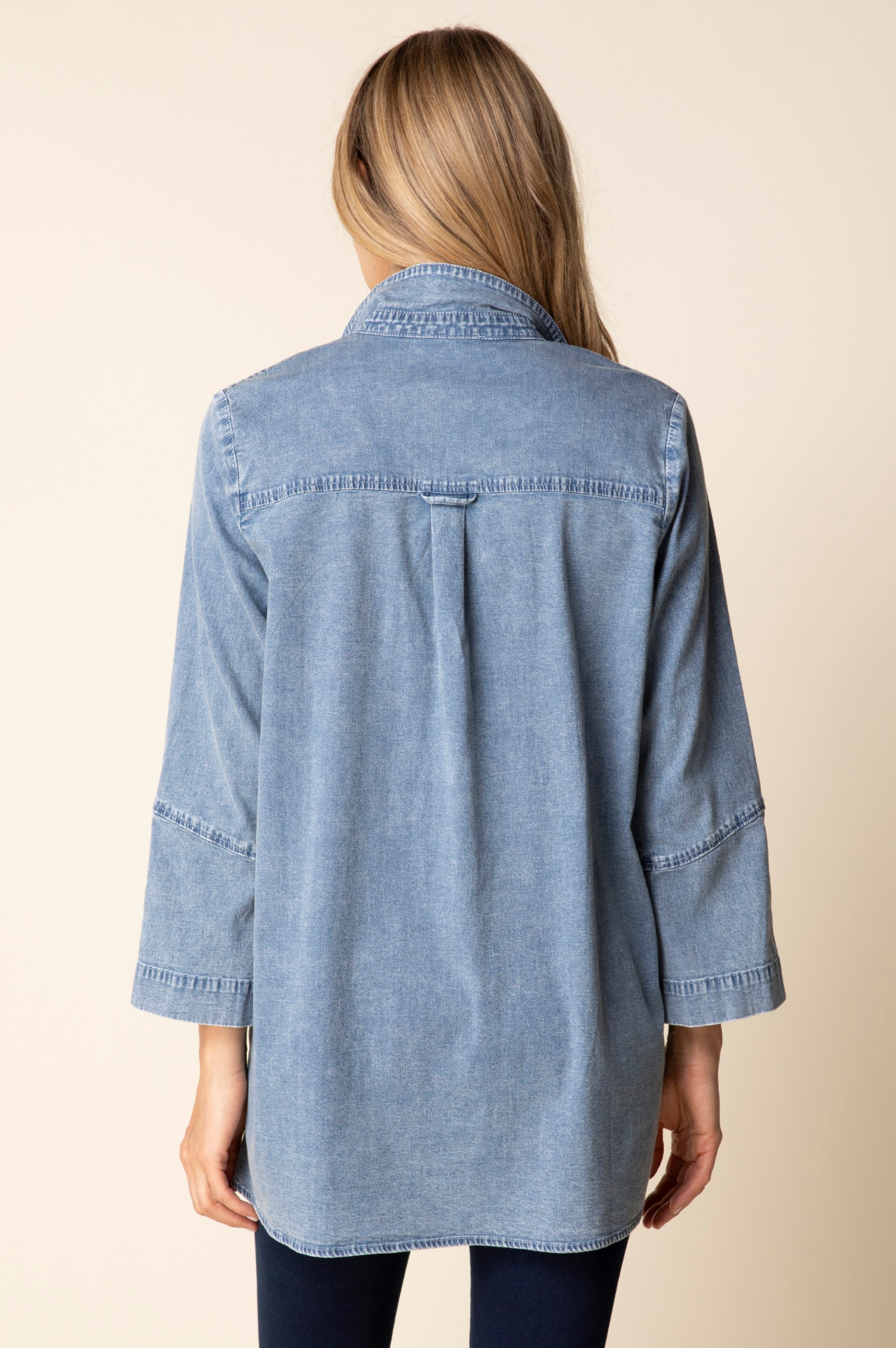 Habitat Perfect Travel Shirts Side Button Tunic - 15521 - LIGHT DENIM