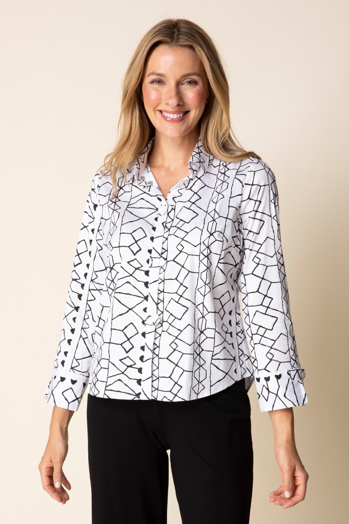 Habitat Perfect Travel Shirts Print Tab Detail Shirt - 13316 - BLACK