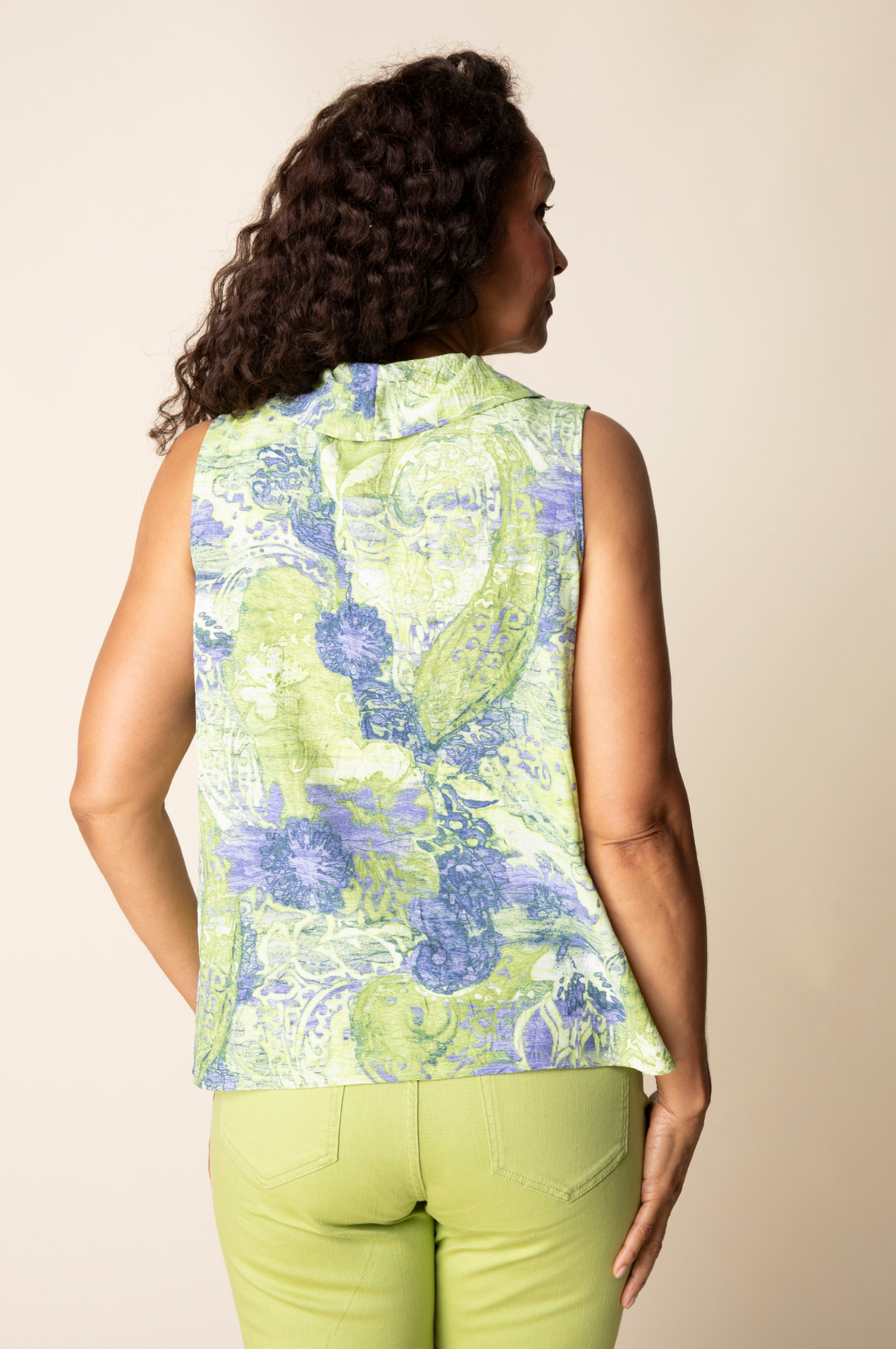 Habitat Destination Unknown Medley Drape Collar Top - 34952 - ALOE