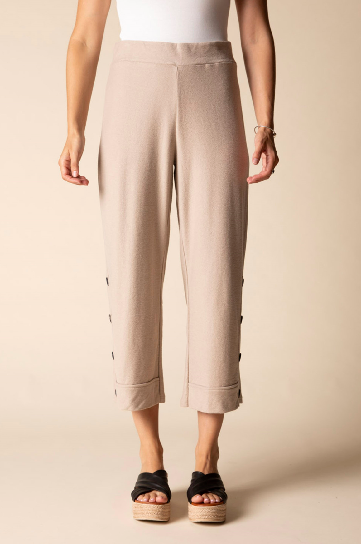 Habitat Pasadena Knit Solid Monterey Pant - 20564 - OAKWOOD