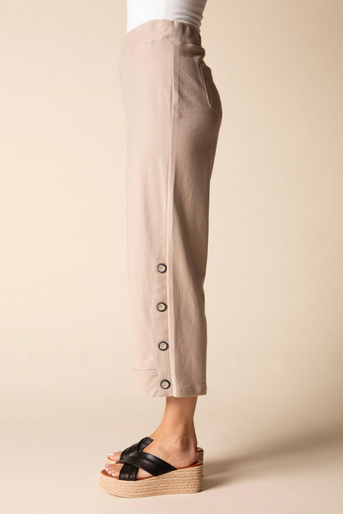 Habitat Pasadena Knit Solid Monterey Pant - 20564 - OAKWOOD