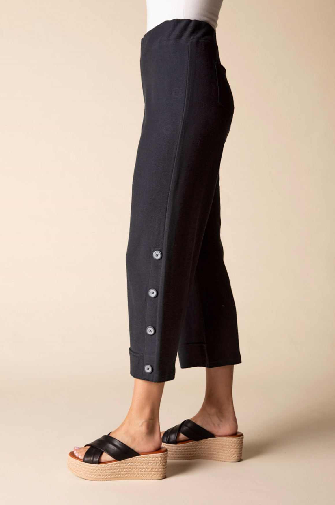 Habitat Pasadena Knit Solid Monterey Pant - 20564 - BLACK