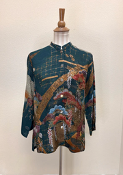 Citron "Tapestry Wisteria" Silk Blouse - 1213TW