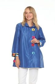 Oopera Reversible Raincoat - Paisley BLUE Multi J3202RW-5