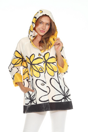 Oopera Reversible Raincoat - YELLOW FLOWER - J1239RW-3