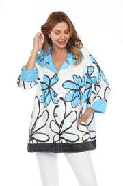 Oopera Raincoat - LIGHT BLUE FLOWER - J1239RW-5