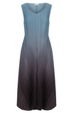 Alquema Long Estrella Dress - STEEL BLUE TO GRAPHITE