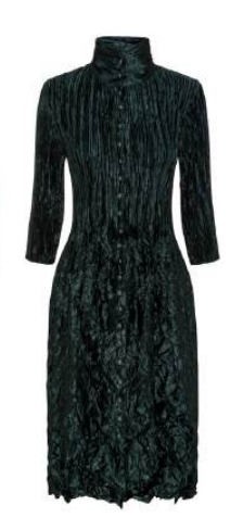 Alquema Metallic Nehru Coat Dress - FOREST GREEN