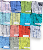 CUT LOOSE Blue Linen Stripe Split Neck Pullover - 4616639