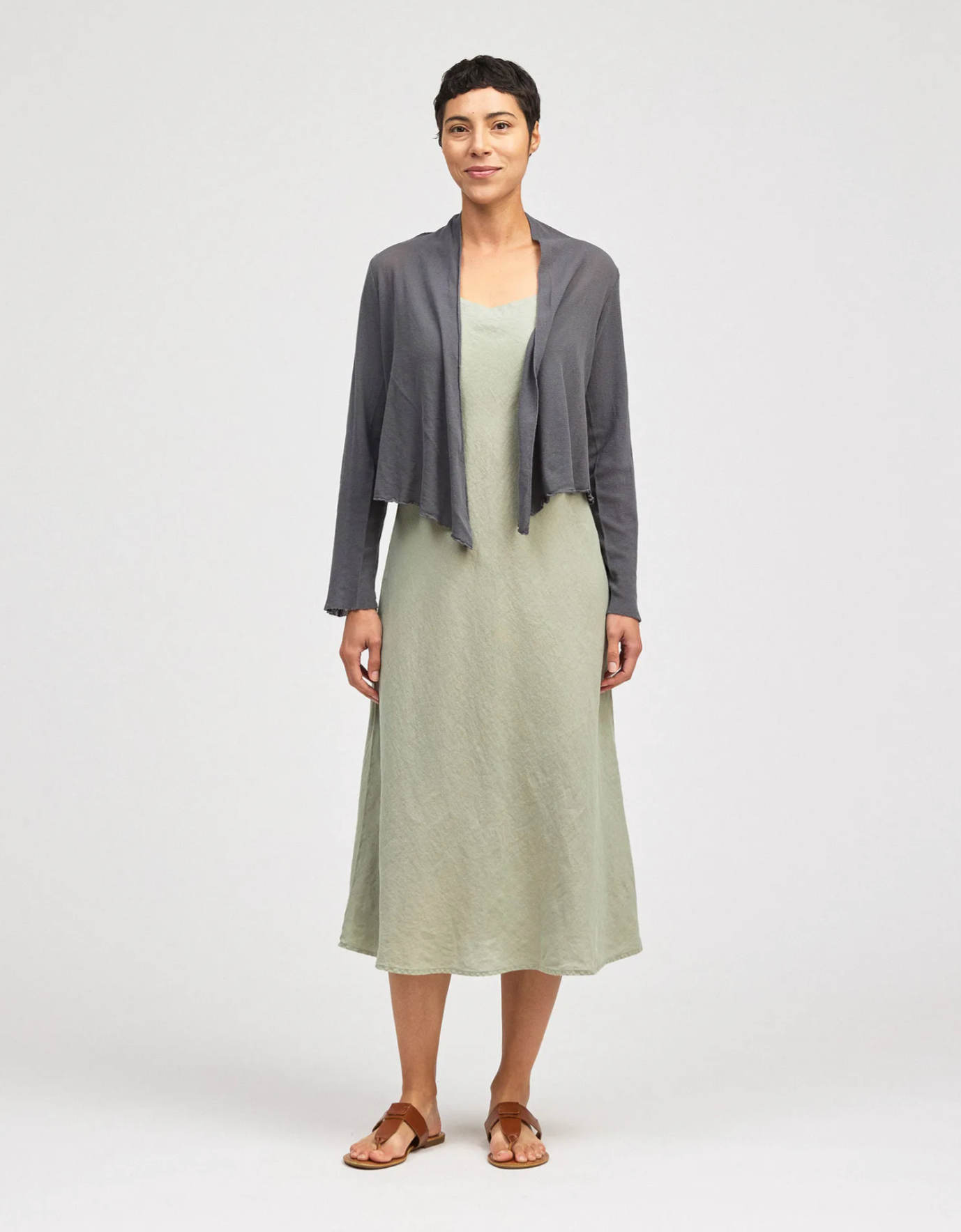 CUT LOOSE Tulle Cropped Cardigan - 1387388