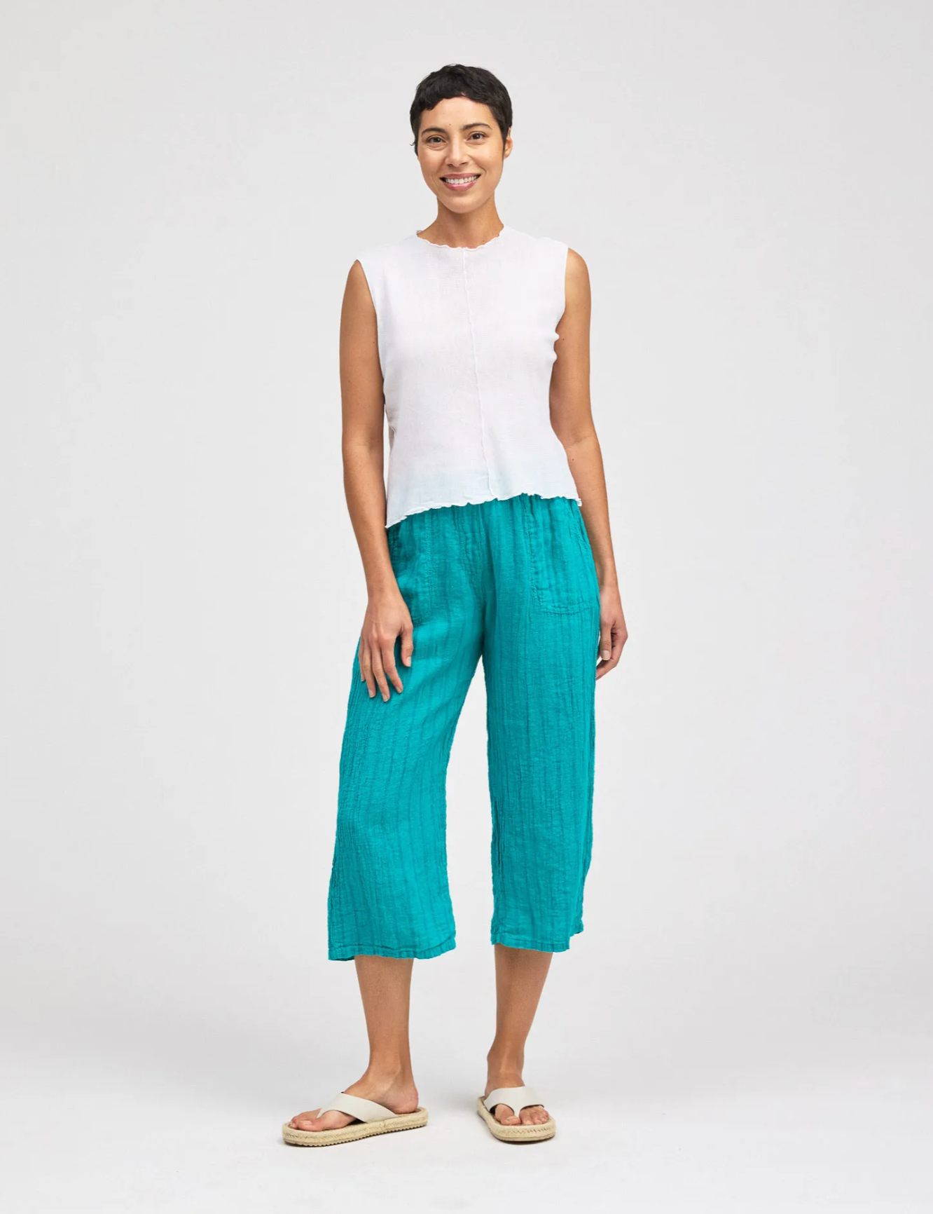 CUT LOOSE Tulle Seamed Shell - 1385748