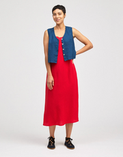 CUT LOOSE Hanky Linen Crop Vest - 4205285