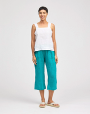 CUT LOOSE Hanky Linen Square Neck Shell - 4205887