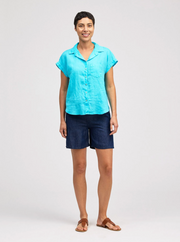 CUT LOOSE Hanky Linen Short Sleeve Pocket Top - 4206731