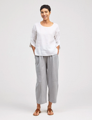 CUT LOOSE Hanky Linen Tulip Sleeve Top - 4206329