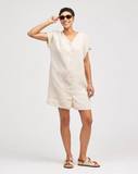 CUT LOOSE Hanky Linen Button Down Dress - 4206407