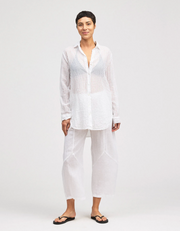 CUT LOOSE Hanky Linen Barrel Crop Pant - 4202431