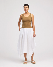 CUT LOOSE Hanky Linen Side Slit Skirt - 4209089