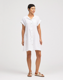 CUT LOOSE Hanky Linen Short Sleeve Shirt Dress - 4201147
