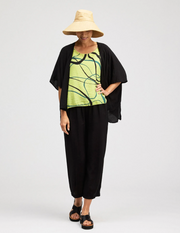 CUT LOOSE Rayon Parachute One-Size Shawl Cardigan - 6216333