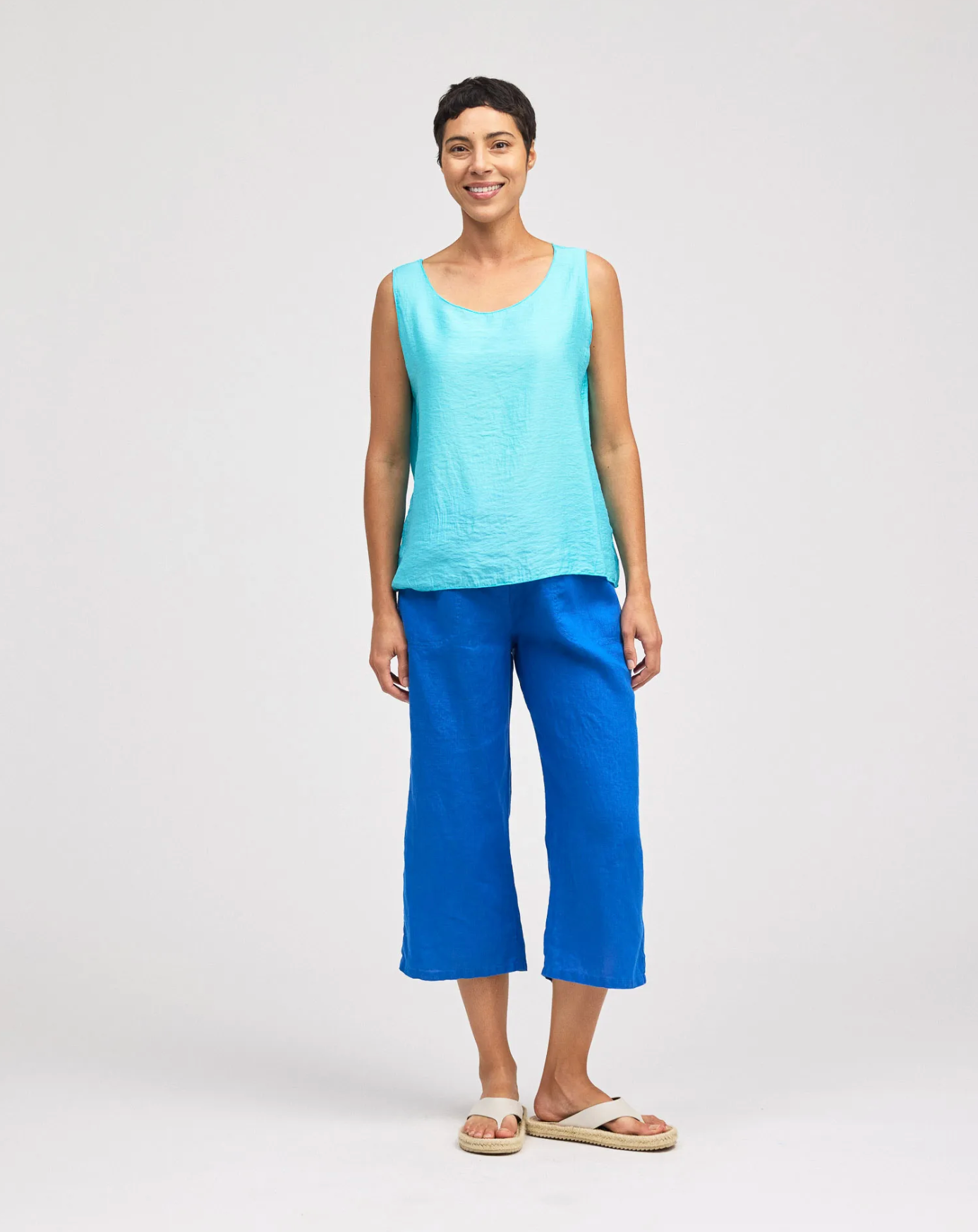 CUT LOOSE Rayon Parachute Layering Tank - 6215607