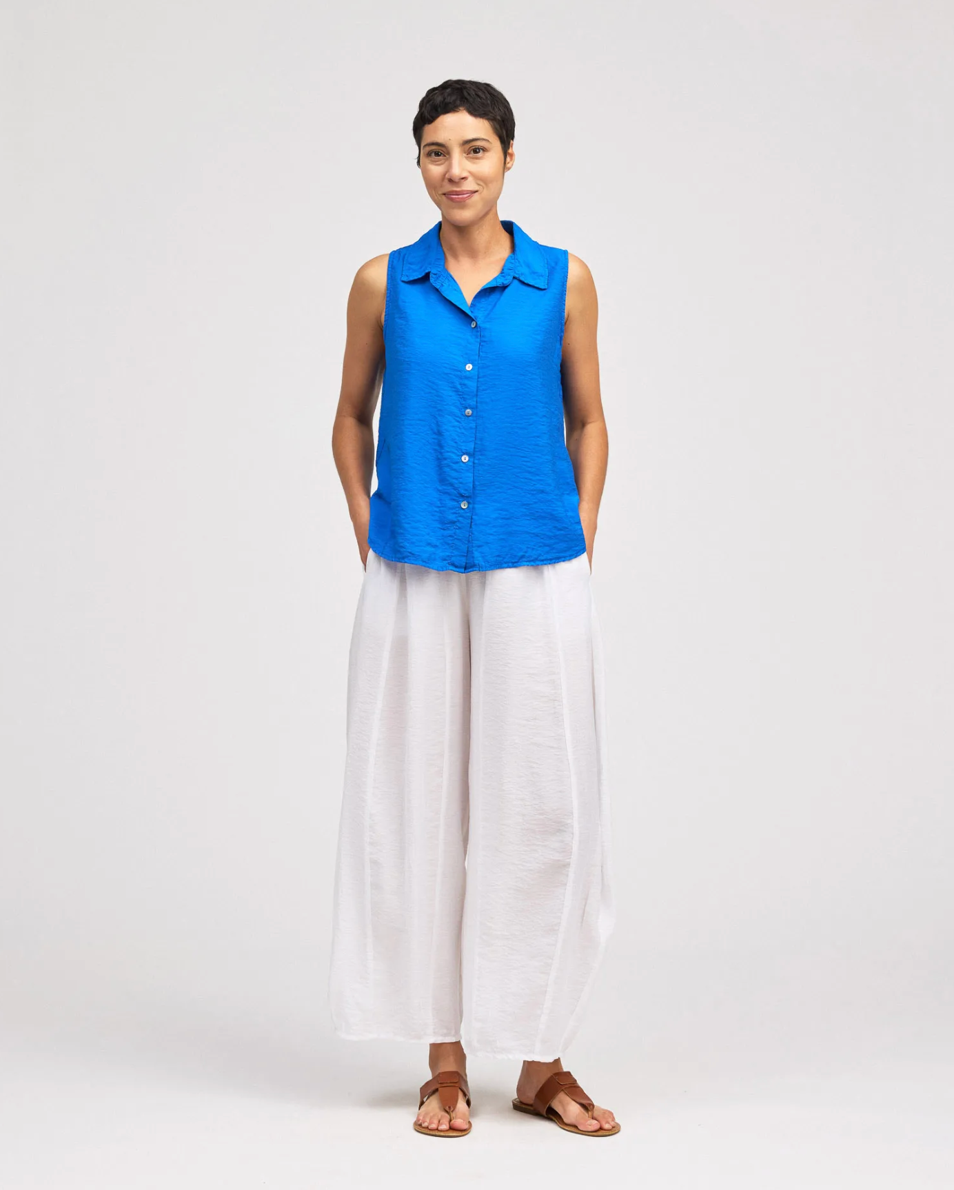 CUT LOOSE Rayon Parachute Sleeveless Shirt - 6215645