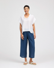 CUT LOOSE Rayon Parachute Short Sleeve Cowl Top - 6216139