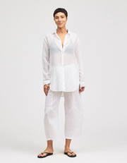 CUT LOOSE Check Burnout Aline Shirt - 6456805