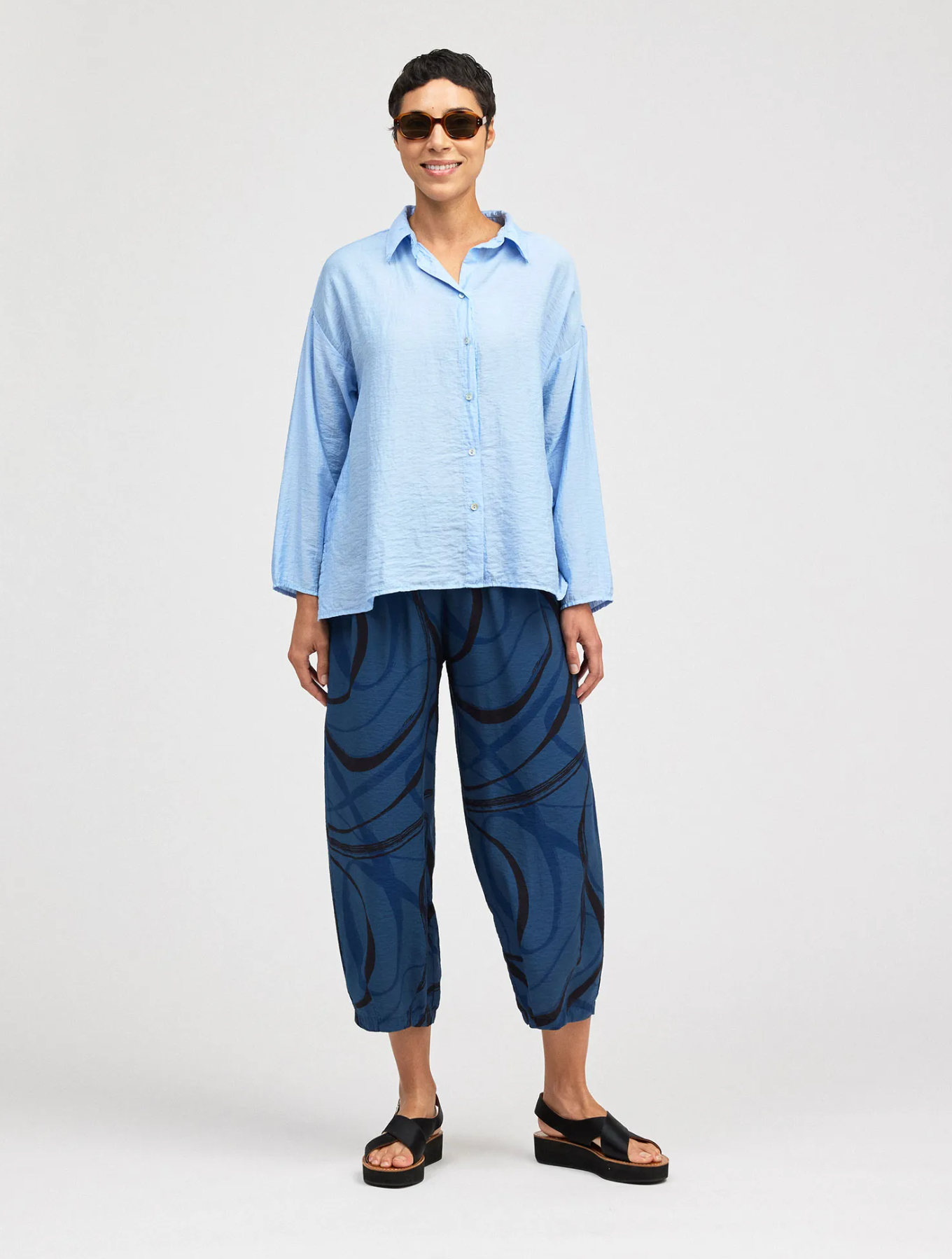 CUT LOOSE Rayon Parachute Swing Shirt - 6216919