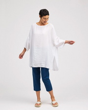 CUT LOOSE Rayon Parachute One-Size Slit Tunic - 6216421