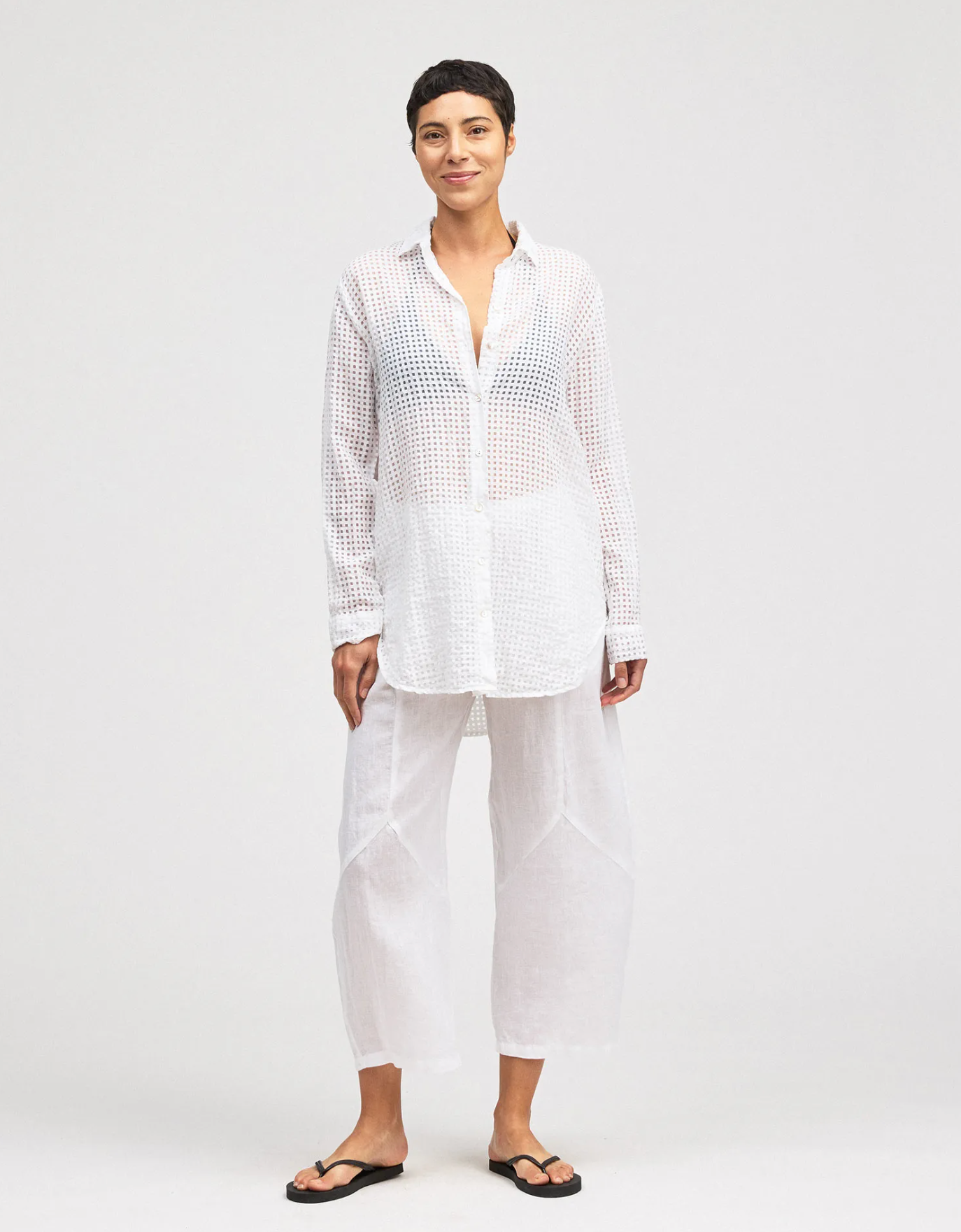 CUT LOOSE Rayon Parachute Barrel Crop Pant - 6212431