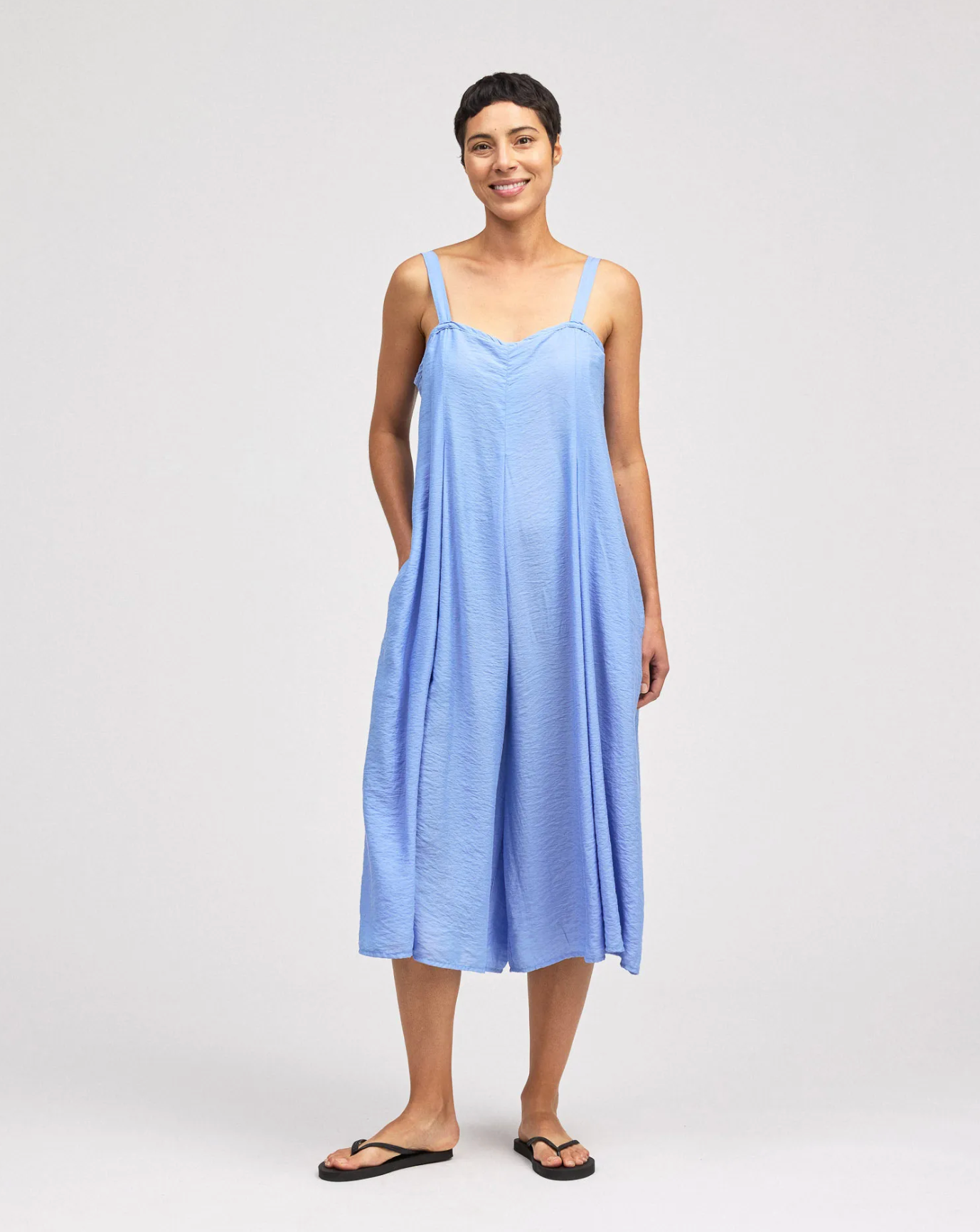 CUT LOOSE Rayon Parachute Crop Jumpsuit - 6212083