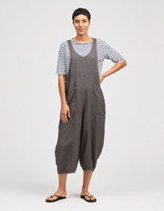 CUT LOOSE Rayon Parachute Racerback Overalls - 6212935