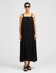 CUT LOOSE Rayon Parachute Ruched Maxi Dress - 6210801