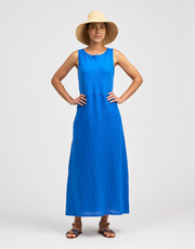 CUT LOOSE Linen Combo Aline Tank Dress - 5700744